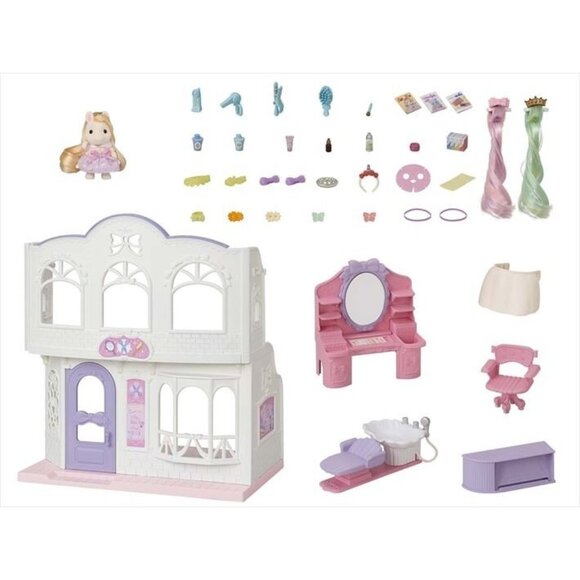 Calico Critters Pony's Stylish Hair Salon Dollhouse Playset & Accessories NEW - Picture 7 of 7